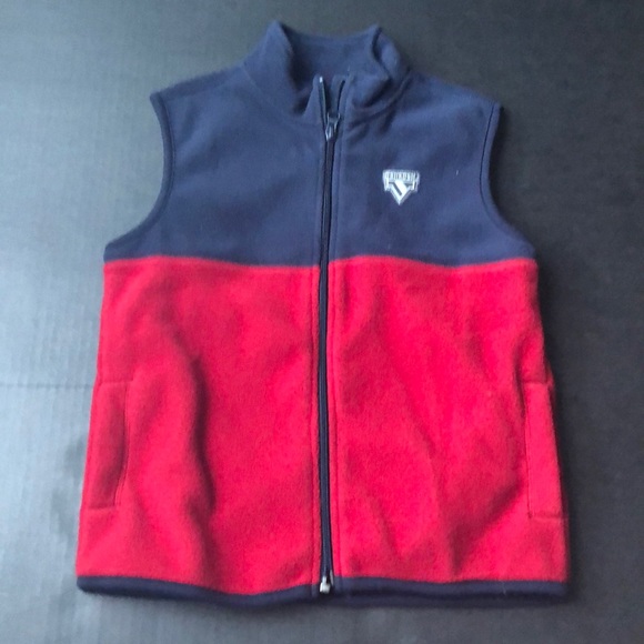 Boys Red/Navy Fleece Vest - Picture 2 of 2